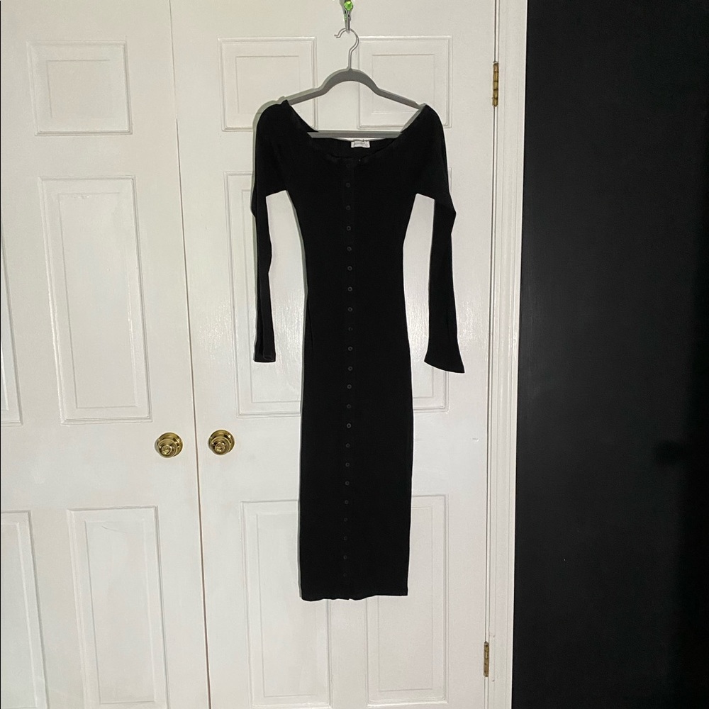 Line By K Long Sleeve Button Up Dress Medium